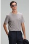 Lufian Erkek Sarder Basic T-Shirt 111020160 Vizon