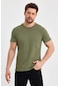 MMetalic Erkek Çok Renkli T- Shirt Regular Fit Rahat Kesim Bisikle (549330284) Haki