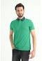 MODAPLAZA Erkek Kot Yaka Pike Tshirt 2134- Yeşil