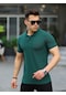 Nefti Yeşil Renk Polo Yaka Erkek Tişört