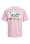 Jack & Jones Palmiye Baskılı Bisiklet Yaka Tişört 12235224 Prism Pink