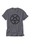 Pentagram Gri Tişört-Gri