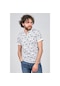 Qwerty Erkek Çiçek Desenli Slim Fit Polo Yaka T-Shirt 5452995 Bey-Beyaz-M