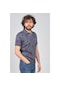 Qwerty Erkek Desenli Polo Yaka T-Shirt 5452604 Lacivert-Lacivert