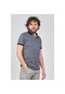 Qwerty Erkek Desenli Slim Fit Polo Yaka T-Shirt 5451675 Lacivert-Lacivert