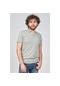 Qwerty Erkek Slim Fit Polo Yaka T-Shirt 5452436 Gri-Gri