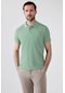 Ds Damat Regular Fit Açık Yeşil Pike Dokulu %100 Pamuk Kıvrılmaz Polo Yaka Nakışlı T-shirt 4HC14ORT51000 Yeşil