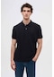 Ds Damat Regular Fit Lacivert Pike Dokulu %100 Pamuk Kıvrılmaz Polo Yaka Nakışlı T-shirt 4HC14ORT51000 Lacivert