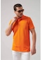 Ds Damat Regular Fit Turuncu Pike Dokulu %100 Pamuk Kıvrılmaz Polo Yaka Nakışlı T-shirt 4HC14ORT51000 Turuncu