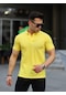 Sarı Renk Polo Yaka Erkek Tişört