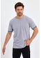 MMetalic Siyah Erkek Basic Kolları Şeritli %100 Pamuk Bisiklet Yaka Regular Fit T-shirt 001 Lacivert