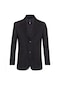 Süvari Çıkma Mono Yaka Slim Fit Gri Kaban