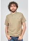 Tony Montana Erkek Desenli Polo Yaka T-Shirt 3185001 Bej