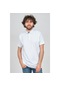 Uztex Erkek Düğmeli Polo Yaka T-Shirt 0710301 Beyaz-Beyaz