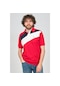 Uztex Erkek Slim Fit Polo Yaka T-Shirt 07100364 Kırmızı-Laci-Lacivert