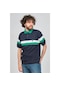 Uztex Erkek Slim Fit Polo Yaka T-Shirt 07100375 Laci-Yeşil-Lacivert