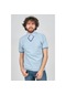 Uztex Erkek Slim Fit Polo Yaka T-Shirt 07190100 Mavi-Mavi