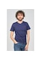 Uztex Erkek V Yaka T-Shirt 07103016 Lacivert-Lacivert