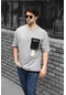 Weyeze Mood Nakışlı Cep Detaylı Oversize T-shirt AC-Y36015LNS- Antrasit