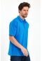 Yakalı Patlı Parçalı Erkek Tshirt-mavi