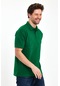 Yakalı Patlı Parçalı Erkek Tshirt-yeşil