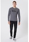 Lee Cooper Zayne Erkek O Yaka U.Kol T-Shirt Antrasit-Melanj-15364