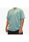 Achaeans Nakışlı Yeşil %100 Pamuk Oversize Büyük Beden T-Shirt Yeşil
