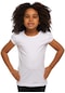 Lovetti Beyaz Kız Çocuk Kısa Kollu Basıc Tişört