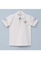 Erkek Çocuk Kısa Kol Polo Yaka T-shirt - 16098 - Siyah- Beyaz