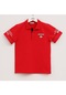 Erkek Çocuk Kısa Kol Polo Yaka T-shirt - 16098 - Siyah - Kırmızı