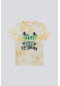 (KIDS BOY) BATİKLİ BASKILI KISA KOL T-SHIRT AÇIK TURUNCU Turuncu
