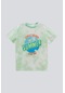 (KIDS BOY) BATİKLİ BASKILI KISA KOL T-SHIRT AÇIK YEŞİL Açık Yeşil