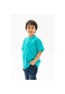 Kısa Kol Şile Bezi Bodrum Erkek Çocuk Tshirt Turkuaz 3054