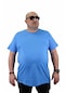 Mocgrande Büyük Beden Basic Tişört 11100 Mavı