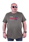 Mocgrande Büyük Beden Erkek Baskılı Tişört Authentic 23134 Hakı-Hakı