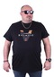 Mocgrande Büyük Beden Erkek Baskılı Tişört Dynamic 23133 Sıyah-Sıyah