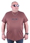 Mocgrande Büyük Beden Erkek Baskılı Tişört Harley Wood 23130 TABA-TABA