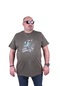 Mocgrande Büyük Beden Erkek Baskılı Tişört Lightning 23132 Hakı-Hakı