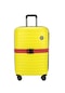 Case Club Kırmızı Siyah Valiz Bavul Kemeri Aç Kapat Emniyet Kilitli Ayarlanabilir