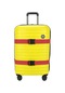 Case Cub 2 Adet Kırmızı Siyah Valiz Bavul Kemeri Aç Kapat Emniyet Kilitli Ayarlanabilir