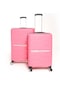 Gbag Pp Kırılmaz 2 Li Valiz Seti Orta Ve Kabin Boy Bavul Pembe