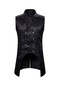 Ikkb Yeni Stil Erkek Modası Orta Uzunlukta Kırlangıç Yeleği - Siyah