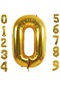 0 Sıfır Rakam Gold Folyo Balon 34" Inc 76 CM