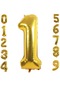1 Bir Rakam Gold Folyo Balon 34" Inc 76 CM
