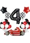4 Yaş Yarış Arabası Temalı Doğum Günü Parti Kutlama Balon Seti