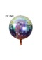 4D Büyük Boy Çok Renkli Küre Folyo Balon  22" İnç
