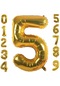5 Beş Rakam Gold Folyo Balon 32 34 Inc 82 Cm
