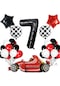 7 Yaş Yarış Arabası Temalı Doğum Günü Parti Kutlama Balon Seti