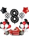 8 Yaş Yarış Arabası Temalı Doğum Günü Parti Kutlama Balon Seti