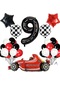9 Yaş Yarış Arabası Temalı Doğum Günü Parti Kutlama Balon Seti